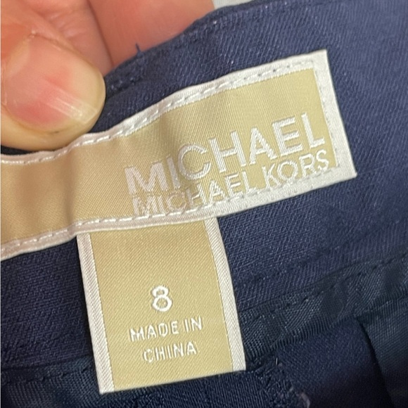 Michael By Michael Kors dark blue stretch mid rise ankle pant’s trousers size 8 - Picture 15 of 16